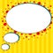 Comic style yellow talk bubble background