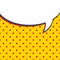 Comic talk bubble on yellow background