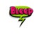 Comic text bleep, beep, logo sound effects