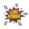 Comic text girl power speech bubble pop art