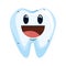 Comic tooth happy kawaii character