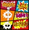 Comic Vector - Comic speech bubble set with text BOOM.BANK.BAMM.KA-PAW Vector cartoon explosions with different emotions isolated