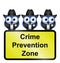 Comical USA crime prevention zone