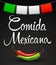 Comida Mexicana, Mexican Food spanish text Vector design.