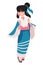 coming of age day japanese woman design