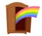 Coming out of the closet LGBT rainbow