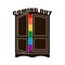 Coming out Wardrobe LGBT symbol. Open closet door. Get out of wa