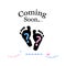 Coming soon baby. Baby gender reveal symbol. Girl, boy and twin baby symbol