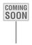 Coming soon sign on door hanging plate