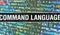 Command language concept with Random Parts of Program Code. Command language with Programming code abstract technology background