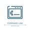 Command line icon. Linear vector illustration from programming line craft collection. Outline command line icon vector. Thin line