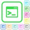 Command prompt vivid colored flat icons icons