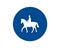 Command road sign trail for animal riders. Vector illustration. Suitable for use on web apps, mobile apps and print media