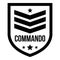 Commando badge logo, simple style