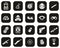 Commandos Or Special Forces Icons White On Black Flat Design Set Big