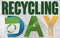 Commemorative Design with Letters in Recyclable Materials for Recycling Day, Vector Illustration