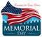 Commemorative Design for Memorial Day with Flag and Cemetery, Vector Illustration