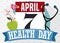 Commemorative Elements to Celebrate Health Day in April 7, Vector Illustration