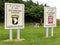 Commemorative panels for airborne divisions in Sainte Mere Eglise, Normandy