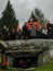 A commemorative rally as part of the reconstruction of the battle of World war 2 near Moscow.