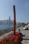 Commemorative sculpture of the Beijing 2008 Olympic torch at the Tsim Sha Tsui Promenade in Hong Kong