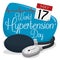 Commemorative Sign for Hypertension Day with Blood Pressure Meter, Vector Illustration