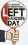 Commemorative Sign to Celebrate Left Handers Day, Vector Illustration