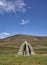 The commemorative Stone monument of Victoria`s well in Glen Mark in the Angus Glens, marking an Artesian Spring in the Valley.