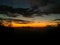Commendable view of evening dark colorful sunset with clouds in hilly area of Himachal pradesh