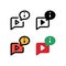 Comment Caution cause Danger YouTube Channel Icon, Logo, and illustration