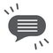 Comment glyph icon, chat and dialog, speech bubble sign, vector graphics, a solid pattern on a white background.