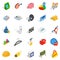 Comment icons set, isometric style