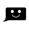 Comment smile message it is black icon .