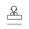 Commentator icon. Trendy modern flat linear vector Commentator i