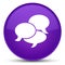 Comments icon special purple round button