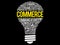 COMMERCE bulb word cloud collage