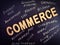 commerce word displayed on chalkboard concept with multiple financial terminology