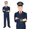 Commercial Airlines Pilot In Uniform