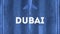 Commercial airplane landing at the airport of Dubai. Aerial view of a landing airplane on the airfield. Dubai travel concept. 3d