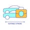 Commercial auto insurance RGB color icon