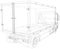 Commercial cargo van vector. Isolated Wire-frame Truck freight. Wire-frame line isolated. Vector rendering of 3d