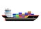 Commercial container ship