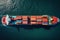 Commercial Container ship cargo. Generate Ai