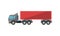 Commercial container truck isolated icon