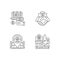 Commercial deal for realty pixel perfect linear icons set