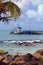 Commercial fishing boat Brig Bay harbor in Big Corn Island Nicaragua Central America