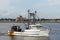 Commercial fishing boat Heather-Lynn crossing New Bedford outer harbor