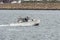 Commercial fishing boat Pride-N-Joy crossing New Bedford outer harbor