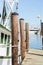 Commercial fishing boats at the ocean marina docks