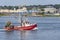 Commercial fishing vessel Double Down crossing New Bedford inner harbor